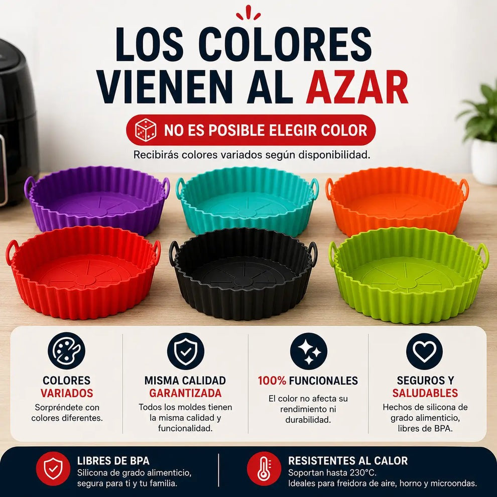 AirClean Pro Kit 12 Bandejas de Silicona para freidora (6+6 GRATIS) + ENVÍO GRATIS( colores variado )🔥