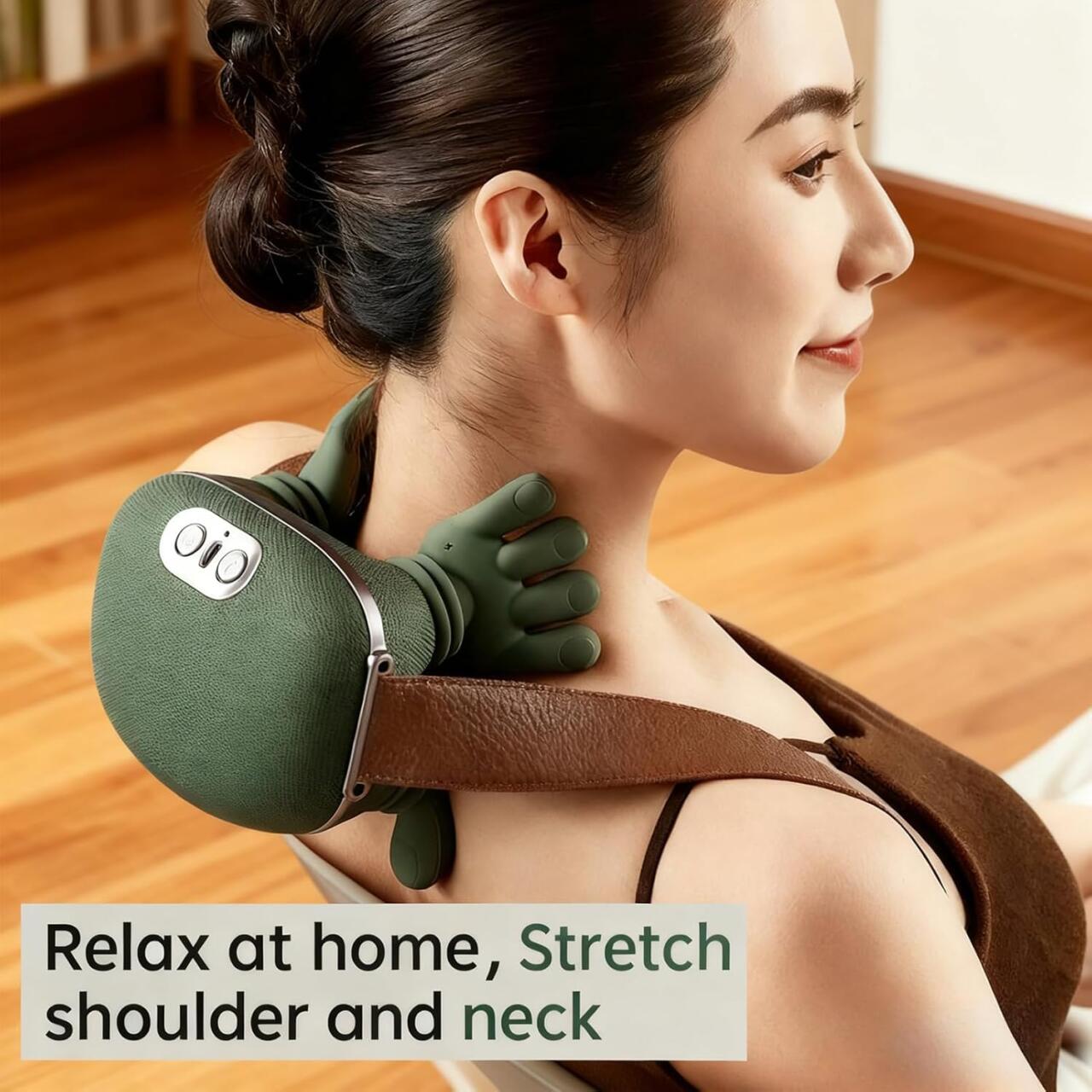 💆♂️ Masajeador de Cuello Térmico Biónico | Relajación Inteligente para Cuello y Espalda + Cable USB de Carga + Diseño Inalámbrico Portátil + Tecnología de Calor Terapéutico 🔥