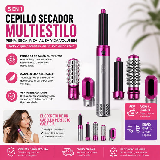 Cepillo 5en1 LummiAir: estilizador🔥 Tecnología de Nivel Profesional