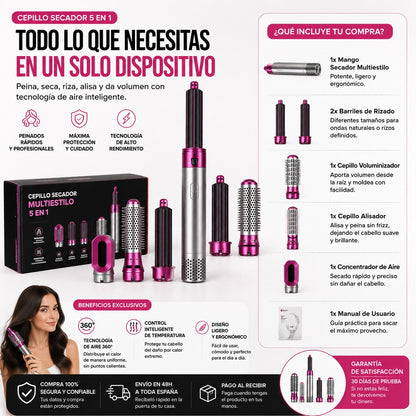 Cepillo 5en1 LummiAir: estilizador🔥 Tecnología de Nivel Profesional