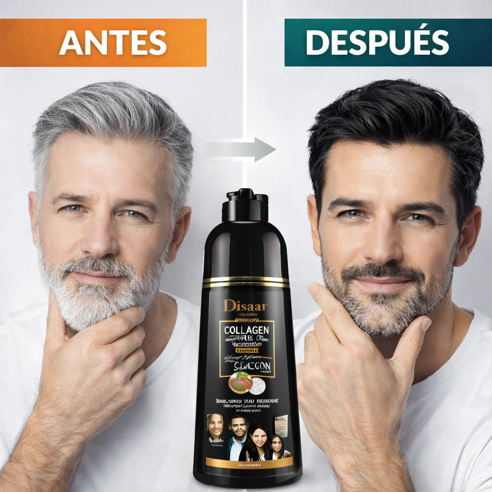 Rejuvenece tu cabello al instante Shampoo cubridor de cana. 100ml🔥 (NEGRO)
