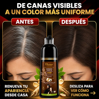 Rejuvenece tu cabello al instante Shampoo cubridor de cana. 100ml🔥 (NEGRO)