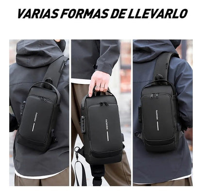 📱 Nuvio Bolso Cruzado Antirrobo Negro | Segurança e Carregamento Sempre à Mão para o Seu Dia a Dia 🔥