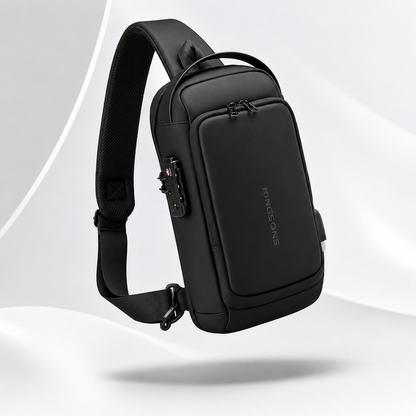 🎒 BOLSO ANTIRROBO KINGSONS PRO | Mochila Cruzada Premium con Puerto USB + Candado TSA + Compartimentos Inteligentes + Cable de Carga USB + Correa Ajustable 🔥