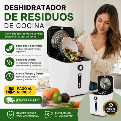 ♻️ Ewooster EcoBin Pro — Compostador Eléctrico Inteligente de Cocina + Sistema Anti Olores + Triturador Rápido + Manual de Uso + Envío Seguro 🔥