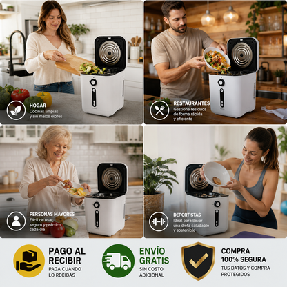 ♻️ Ewooster EcoBin Pro — Compostador Eléctrico Inteligente de Cocina + Sistema Anti Olores + Triturador Rápido + Manual de Uso + Envío Seguro 🔥