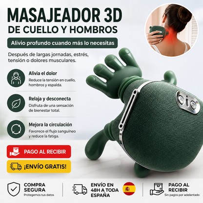 💆‍♂️ Masajeador de Cuello Térmico Biónico | Relajación Inteligente para Cuello y Espalda + Cable USB de Carga + Diseño Inalámbrico Portátil + Tecnología de Calor Terapéutico 🔥