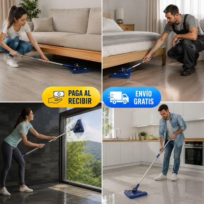 🧹 Fregona Telescópica 360° Autoescurrible Premium – Mopa Giratoria Multifuncional para una Limpieza Profunda + Paños de Microfibra Reutilizables + Mango Telescópico Ajustable + Sistema Autoescurrible 🔥