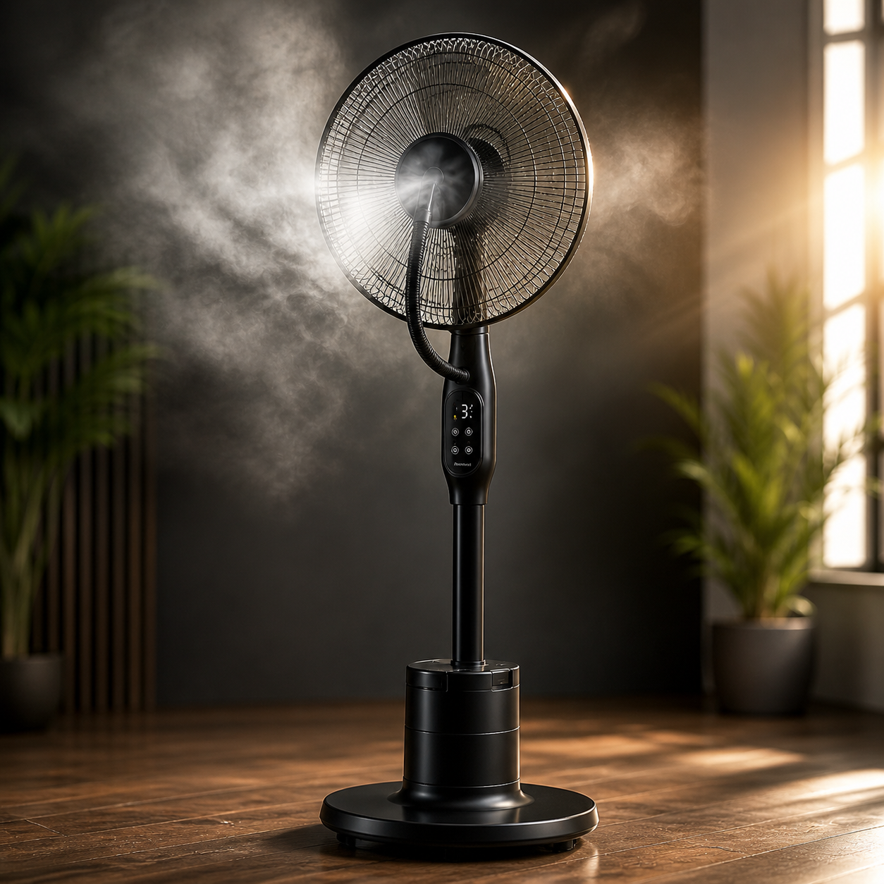 💨 Mist Fan MISTGIAN | Ventilador con Niebla Ultra Refrescante + Control Remoto + Cable de Alimentación + Manual de Usuario + Depósito de Gran Capacidad 🔥