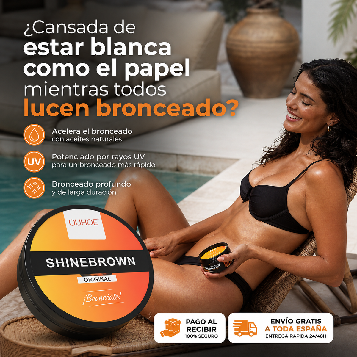☀️BronzeMax Shine Brown Ultra — El secreto de las famosas para un color chocolate sin quemarse🔥