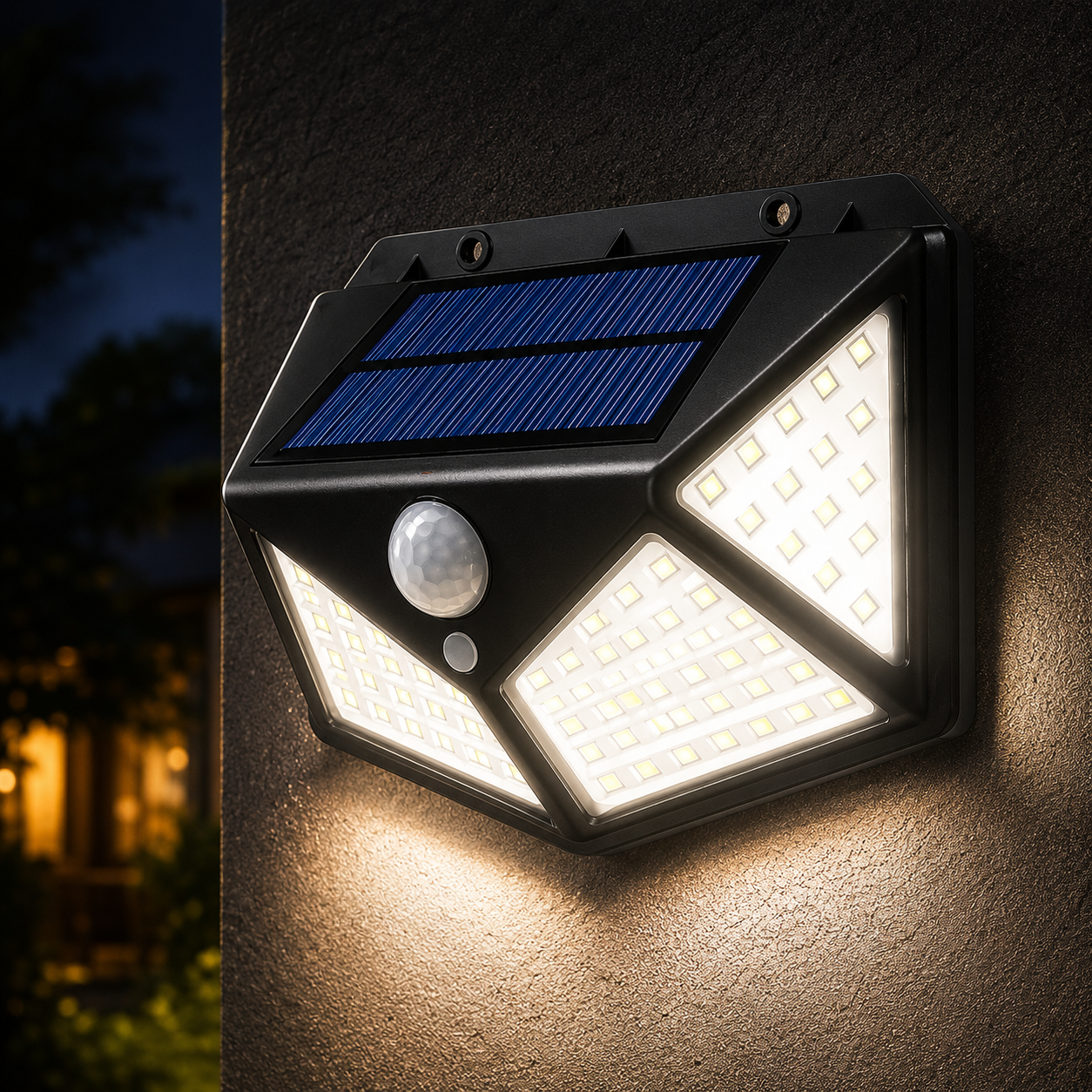 💡 ¡LÁMPARA SOLAR LED CON SENSOR DE MOVIMIENTO! | Luz Inteligente Exterior de Alta Potencia + Kit Completo de Instalación + Manual de Uso 🔥