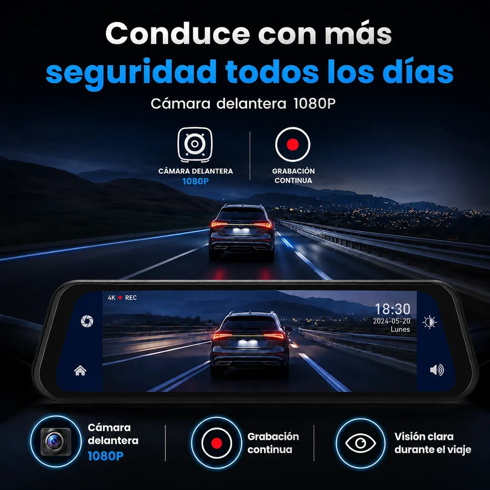🚗VisionPro Cámara Retrovisor HD + Kit de Instalación Rápida + REGALO EXCLUSIVO: Protector Lluvia🔥