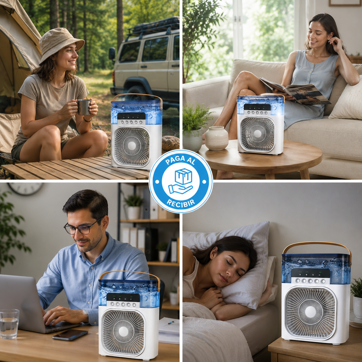 💨 Ventilador Humidificador de Nebulización Nuvio™ + Kit Completo de Enfriamiento Incluido 🔥