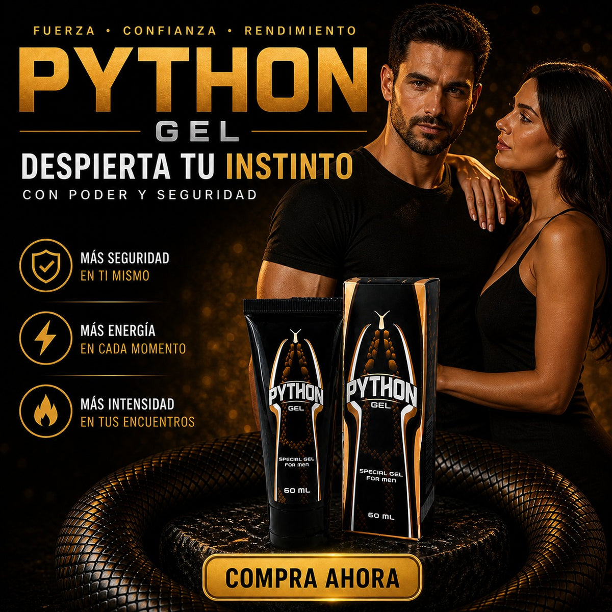 🐍PythonGel ELITE Vigor e Tamaño — O segredo de alto desempenho para uma virilidade sem limites🔥