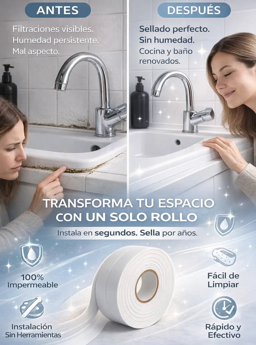 🩹AquaBlock Ultra Cinta de Sellado 3.35m + Guía de Aplicación Profesional — Protección total en 2 minutos🔥