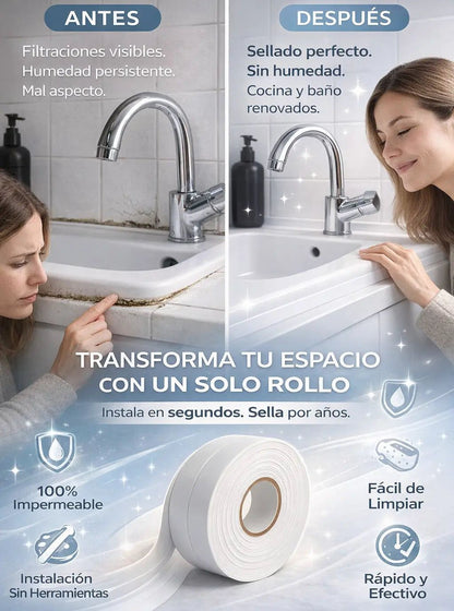🩹AquaBlock Ultra Cinta de Sellado 3.35m + Guía de Aplicación Profesional — Protección total en 2 minutos🔥