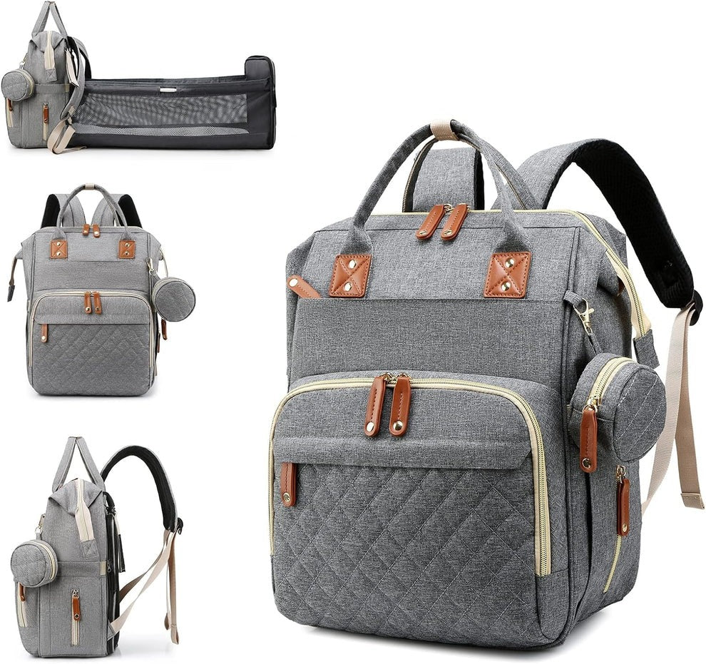 Mochila para pañales con cuna