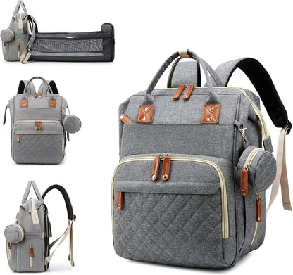 Mochila para pañales con cuna