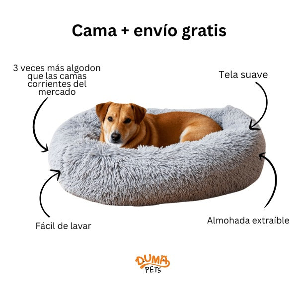 🐾SoftCloud Cama para Perros Grande 90cm — Confort ortopédico para un descanso reparador🔥