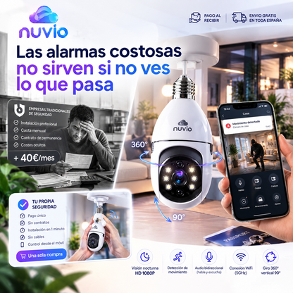 Pro Câmera 360 inalámbrica — visão noturna e alarme ativado, instalação em 30 segundos🔥