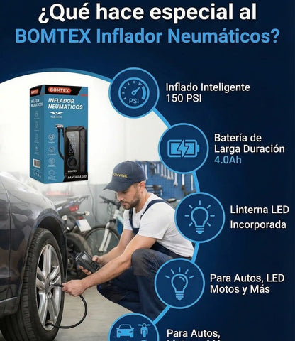 SwiftAir Bomba Portátil Inteligente — Presión precisa en un clic + Pack Adaptadores Gratis🔥