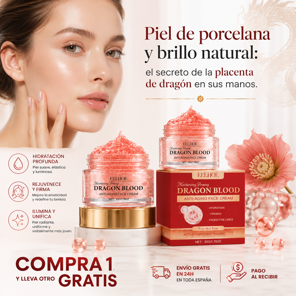 Placenta Pro Crema Antiedad Pack 2x1 — Su piel joven hoy🔥