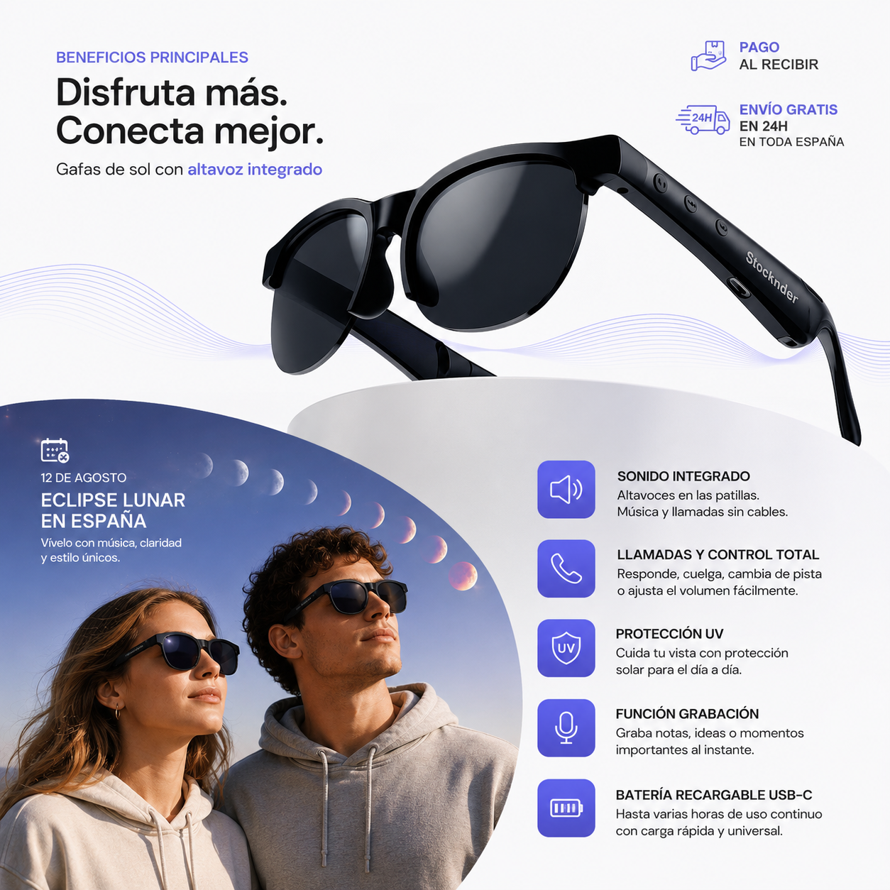 🕶️GAFAS DE SOL BLUETOOTH | SONIDO PREMIUM 🔥