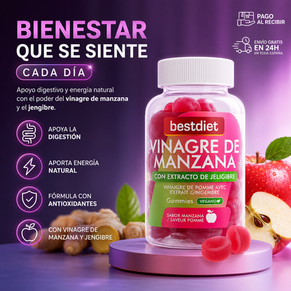🍎 VitaBalance Women SUP Gummies de Vinagre de Manzana Menos hinchazón, más energía y bienestar diario. 🔥
