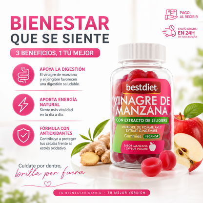 🍎 VitaBalance Women SUP Gummies de Vinagre de Manzana Menos hinchazón, más energía y bienestar diario. 🔥