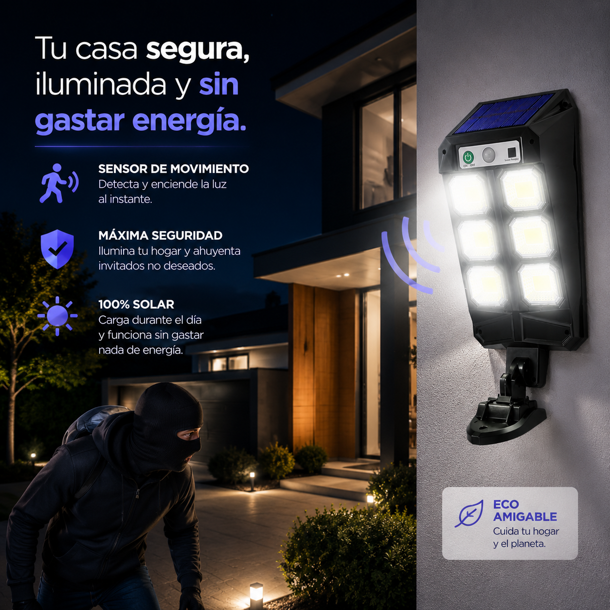⚡LumaMax Pro 72 LED — Pack Iluminación Exterior — REGALO EXCLUSIVO🔥