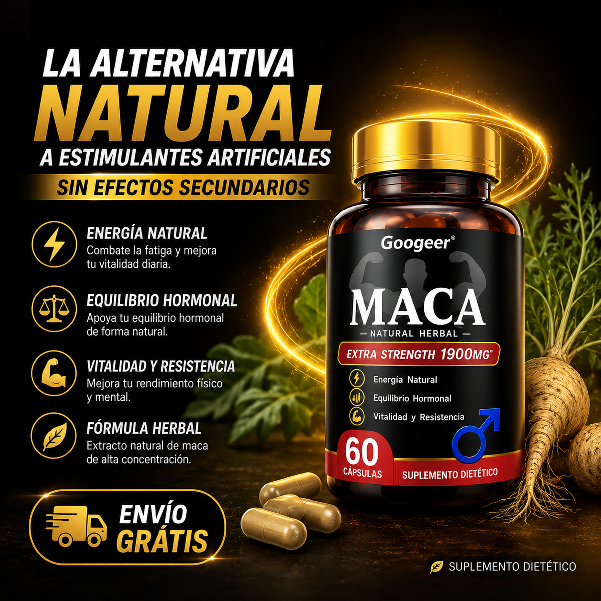 🌿MacaPro ELITE 1900mg — Potencia natural en segundos para días intensos + OFERTA LIMITADA🔥