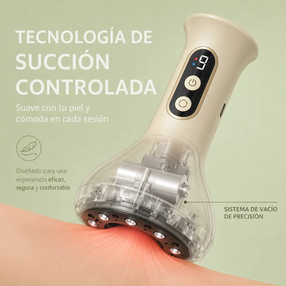 Masajeador Anticelulítico Skintec® Combina succión y calor terapéutico para reducir la grasa localizada y tonificar.✨