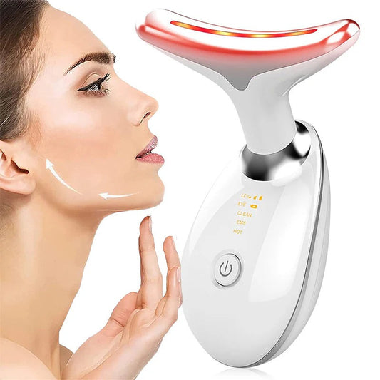 V-Face Ultra Masajeador de Terapia Fotónica — Elimina la papada y arrugas sin cirugías✅