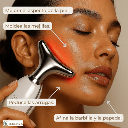 V-Face Ultra Masajeador de Terapia Fotónica — Elimina la papada y arrugas sin cirugías✅