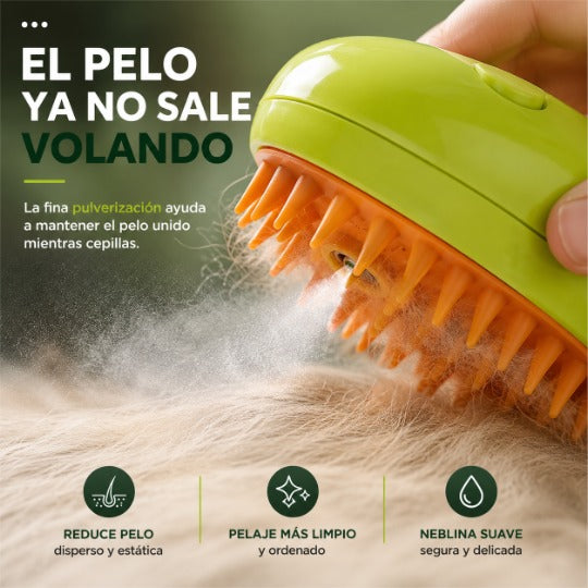 🐶SteamPet™ Cepillo de Vapor | Higiene 3 en 1 🔥
