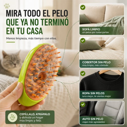 🐶SteamPet™ Cepillo de Vapor | Higiene 3 en 1 🔥