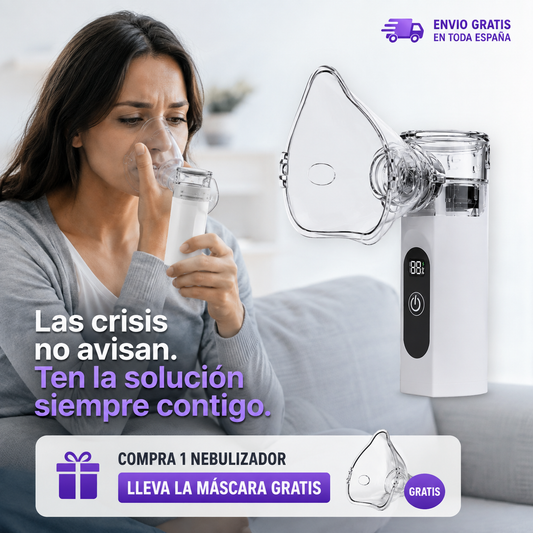 🌬️ AeroMist Ultra Nebulizador Silencioso + Pack de mascarillas gratis — Alivio inmediato sin ruido🔥