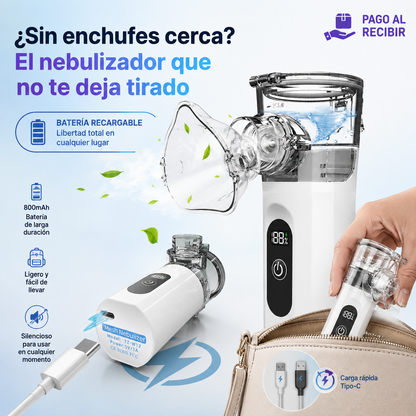 🌬️ AeroMist Ultra Nebulizador Silencioso + Pack de mascarillas gratis — Alivio inmediato sin ruido🔥
