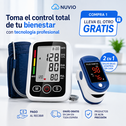 🎁VitalGuard Pro — Tensiómetro Inteligente + Oxímetro de Dedo + ENVÍO GRATIS🔥