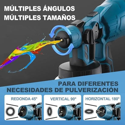 🎨Pistola de Pintura Inalámbrica Portátil (Cualquier Tipo de Pintura) con doble batería🔥