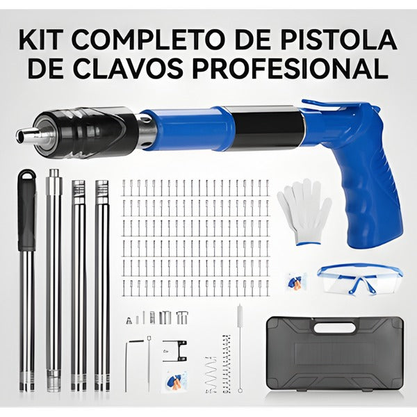 🔨 FixMaster Pro™ | Pistola de Clavos con Accesorios | Fijación Profesional al Instante 🔥Color: Azul