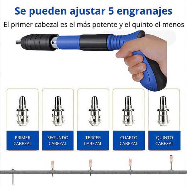 🔨 FixMaster Pro™ | Pistola de Clavos con Accesorios | Fijación Profesional al Instante 🔥Color: Azul