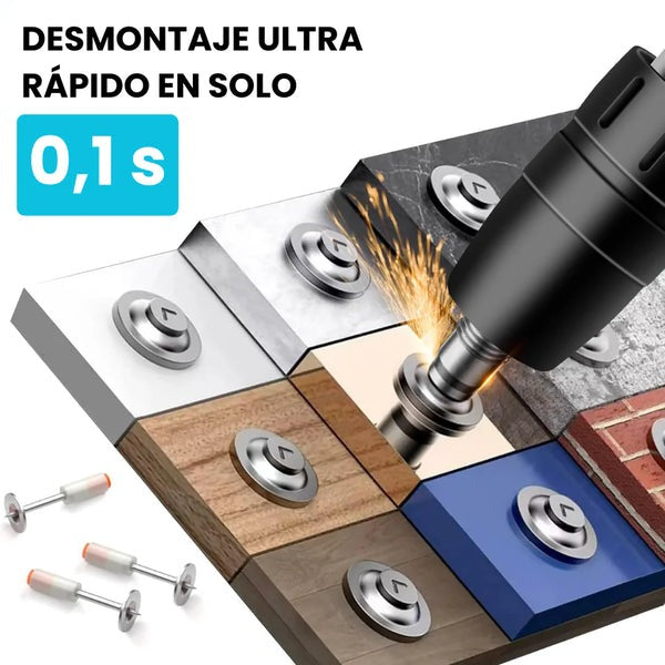 🔨 FixMaster Pro™ | Pistola de Clavos con Accesorios | Fijación Profesional al Instante 🔥Color: Azul