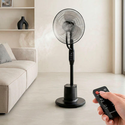 💨 Mist Fan MISTGIAN | Ventilador con Niebla Ultra Refrescante + Control Remoto + Cable de Alimentación + Manual de Usuario + Depósito de Gran Capacidad 🔥