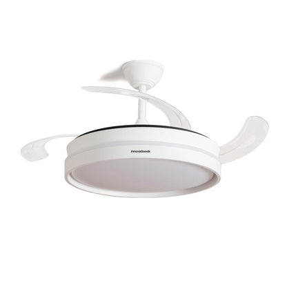 💡 Keteez AirLuxe™ | Ventilador de Techo Inteligente con Luz LED + 4 Aspas Retráctiles + Control Total del Ambiente 🔥