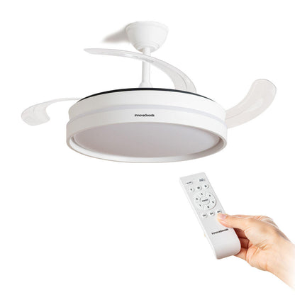 💡 Keteez AirLuxe™ | Ventilador de Techo Inteligente con Luz LED + 4 Aspas Retráctiles + Control Total del Ambiente 🔥