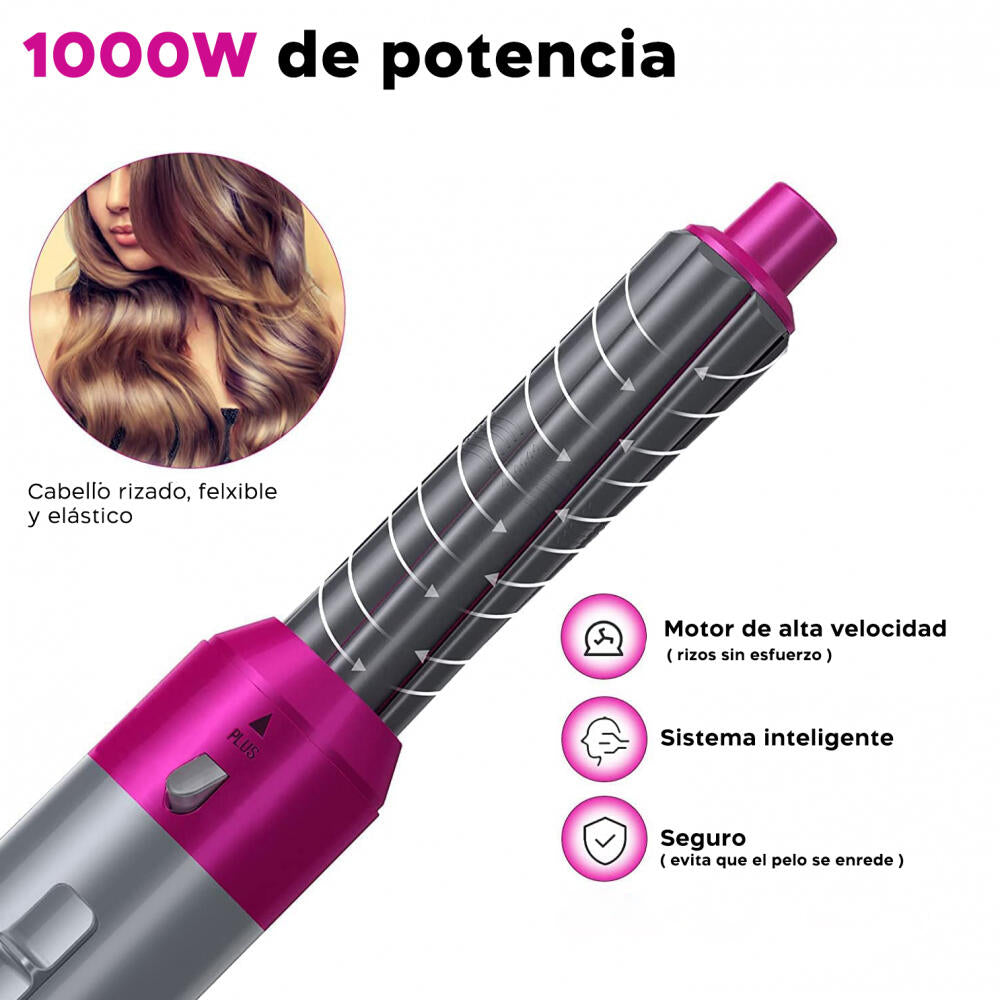 ✨ AirGlow 5 en 1 | Cepillo Secador, Rizador y Moldeador Profesional + 5 Accesorios Inteligentes para un Cabello Perfecto 🔥