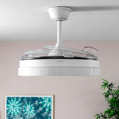 💡 Keteez AirLuxe™ | Ventilador de Techo Inteligente con Luz LED + 4 Aspas Retráctiles + Control Total del Ambiente 🔥