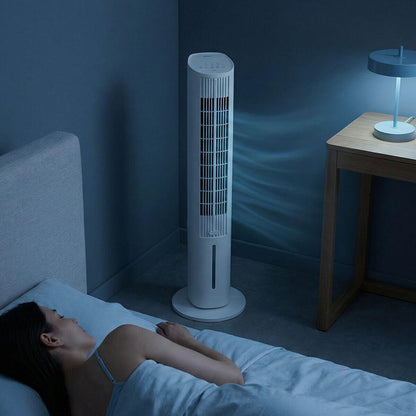 Acondicionador de aire evaporativo de torre portátil Multifunción con Mando a Distancia Hushly InnovaGoods