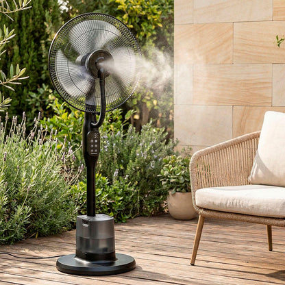 💨 Mist Fan MISTGIAN | Ventilador con Niebla Ultra Refrescante + Control Remoto + Cable de Alimentación + Manual de Usuario + Depósito de Gran Capacidad 🔥